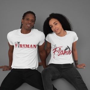 Fireman & His Flame Couple Shirts